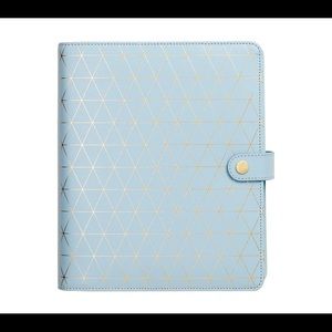 Kikki K Leather Wellness Planner Large: Blue